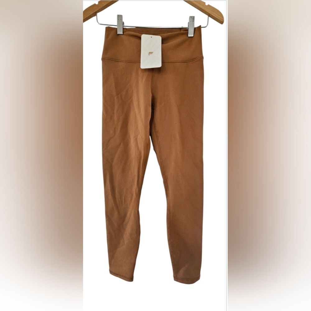 Fabletics Tan Leggings with Cross Back